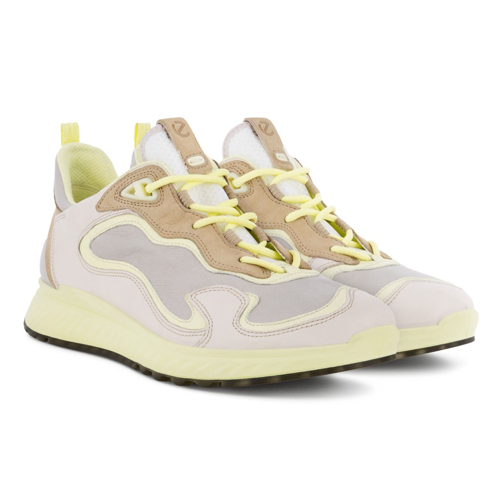 Womens Sneakers - ECCO St.1 Laced - Beige - 6403YMHCO
